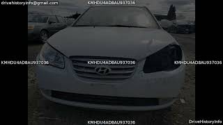 2010 Hyundai Elantra Blue VIN KM U4AD8AU937036