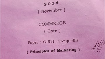 Principles of marketing b.com 5 sem 2024