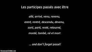 Verbs - Past Participles with Être