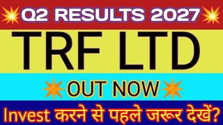 TRF Q2 Results 2026 🔴 TRF Results 🔴 TRF Share News 🔴 TRF Share Latest News 🔴 TRF Share Analysis