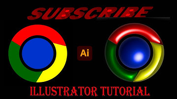 Google chrome icons making in illustrator  | how to draw chrome icons  in Ai | inflated design