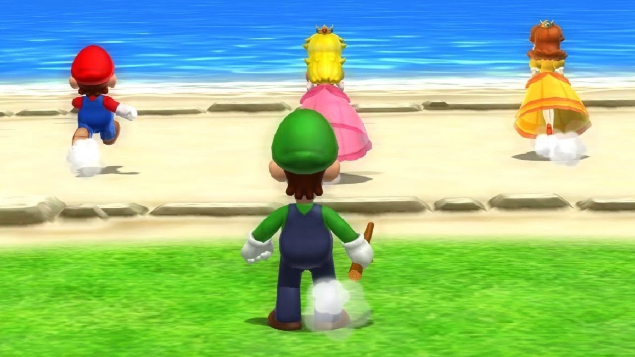 Mario Party 9 - Luigi vs Team Mario + Peach + Daisy| Cartoons Mee