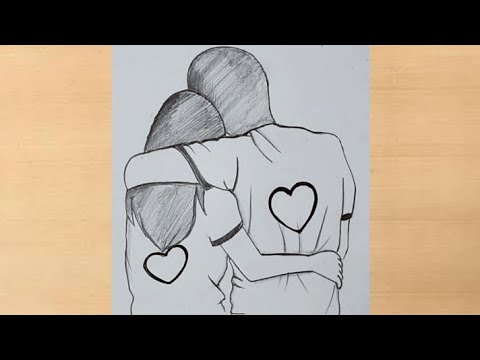 How to Draw Romantic Couple Very Easy  Easy love drawings Easy drawings  Girly drawings