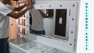 DIY Hollywood Vanity Mirror With Lights Part 1\/2