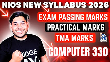 NIOS 12th Computer Science 330 New Syllabus 2026 – Full Breakdown & Passing Marks Guide