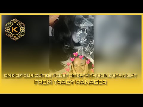 Video One Of Our Cutest Customer With Bone Straight, Tracy Manager 56