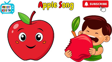 Apple Song | Learn Fruits for Kids | Educational Learning Songs & Nursery Rhymes | FruityKidsTV