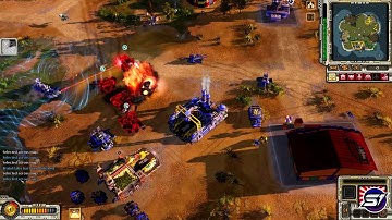 Red Alert 3 - 2v3 Vs Brutal Ai , Compstomp , Live Gameplay HD