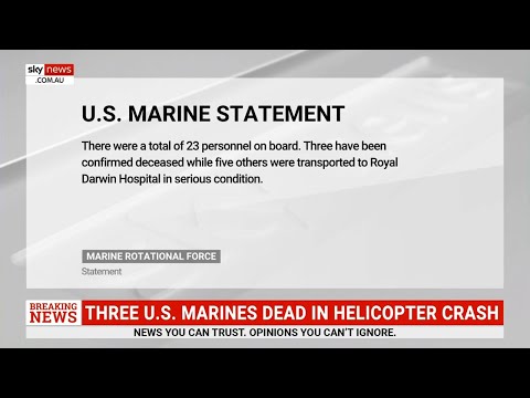 Three confirmed dead after US military helicopter crash near Darwin