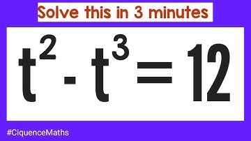 Brilliant Olympiad Algebra Solution | How to Solve (𝑡^2)−(𝑡^3)=12