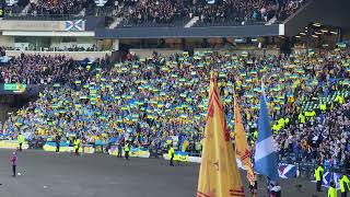 The National Anthems - Scotland 1 v 3 Ukraine, Hampden Park, Glasgow - Football - 01/06/2022