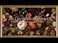 Framed Pumpkins &amp; Flowers Still Life Digital Painting Ambient Art Screensaver / ART for your TV