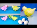 Chicken chick out of egg shell craft - Egg shell craft ideas |Birds with egg shell - egg shell craft