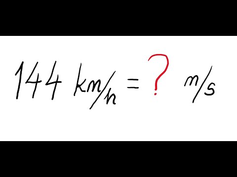 Video: Hız M / S'den M / S'ye Nasıl Dönüştürülür