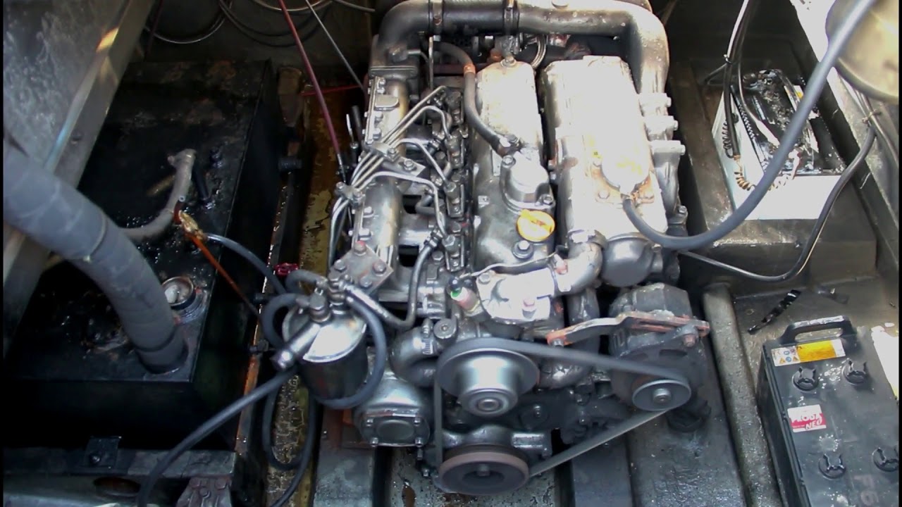 ヤンマーマリンエンジン 4JH-HTZ (タービン故障機)始動の様子