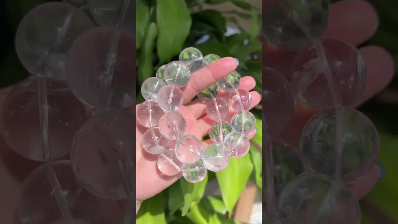 ブラジル産】レムリアン水晶ブレスレット 約20mm（ランダム｜品質鑑定