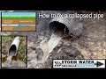 Repairing a corrugated drain pipe collapse  yard drainage