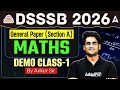 DSSSB 2026 | General Paper Maths Class 1 | Maths Demo Class | By Ankur Sir