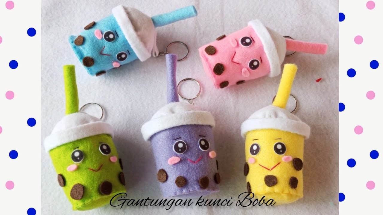 Gantungan Kunci Boba Dari Flanel || Mudah Dan Cepat || Diy Keychain