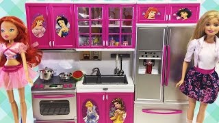 Barbie Winx Pamuk Prenses Prenses Ariel Mutfak Seti Oyuncak Tanıtımı Evciliktv