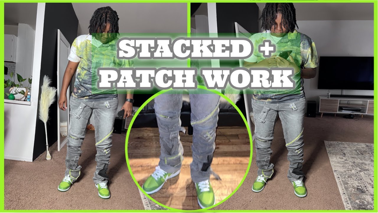 HOW TO MAKE STACKED JEANS + PATCH WORK