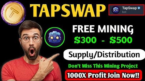 TapSwap Mining || FREE TapSwap Airdrop today || Solana New Notcoin telegram coin