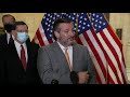 Sen. Ted Cruz responds to reporter who asked if he'd put on a mask at news conference.