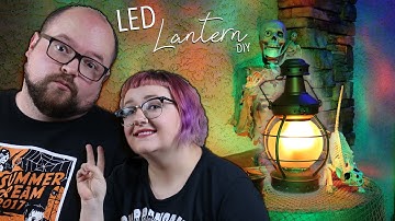 How To LED Flame Lantern DIY Build Halloween Prop Fire Decor Electrical Wiring Prop Aging Spooky Fun