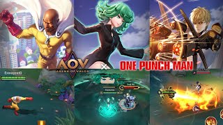 AOV X ONE PUNCH MAN REVIEW SKINS | SAITAMA GENOS TATSUMAKI - Arena of Valor