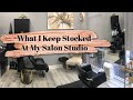What I Keep STOCKED at my SALON STUDIO- Haircolor, Products, Retail! //Wholy hair