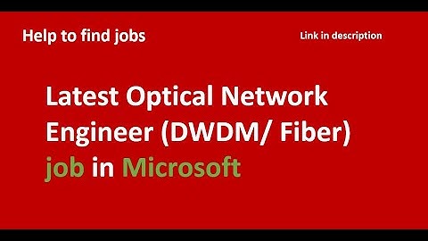 Optical Network Engineer job #DWDM #Fiber #telecom ROADM | OTN #roadm #otn #dwdm