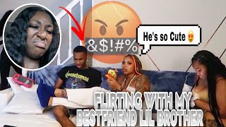 Flirting with my bestfriend LITTLE brother to get her reaction!