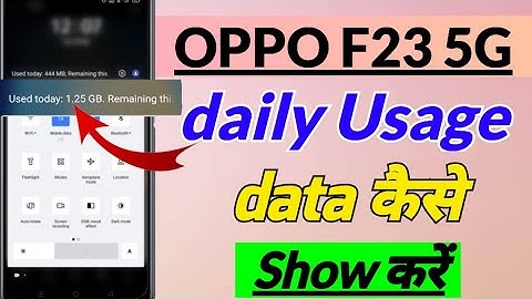OPPO F23 5G me daily Usage data kaise Show Kare | Oppo f23 5g usage data | Oppo f23 5g data usage