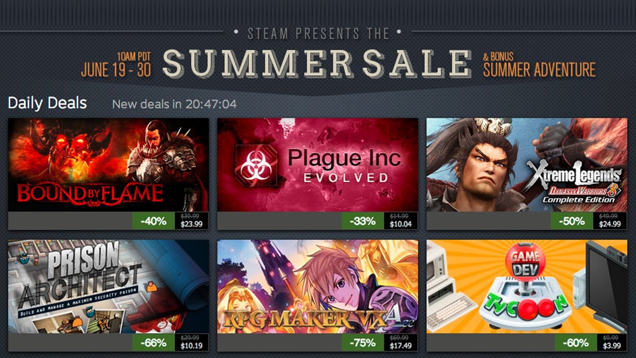 Steam Summer Sale 2017 tips