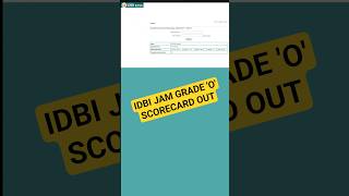 IDBI JAM GRADE O SCORECARD OUT 2025-2026