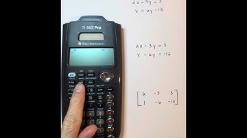 How to Use RREF to Solve a System of Equations on the TI-36X Pro Calculator