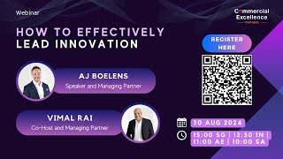 CEP Webinar 007: How to Effectively Lead Innovation (30 Aug 2024)