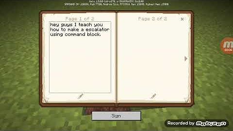 How to make a escalator using command block