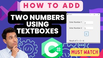 How to Add Two Numbers using in C#(#csharp )