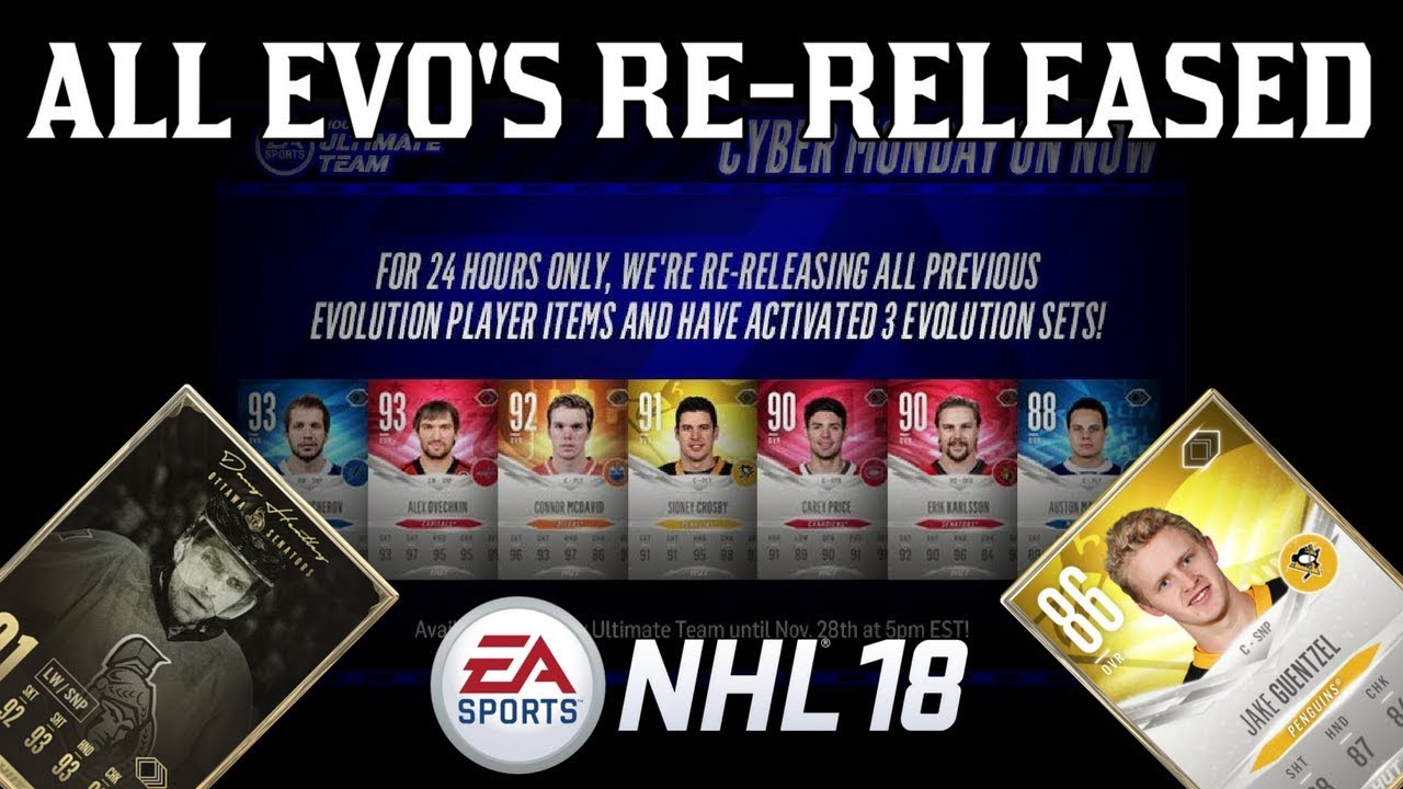 All Evo's Re-Released ! - Packs From Cyber Monday - NHL 18