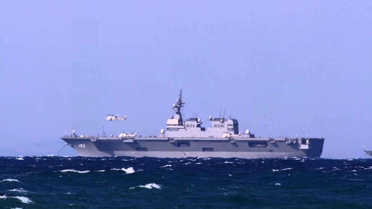 海上自衛隊　護衛艦　DDH-182 いせ　HS発着艦頻繁！昼間編
