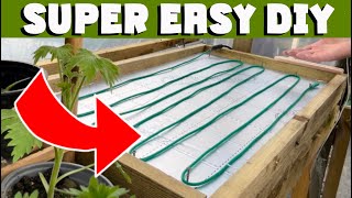 SUPER EASY DIY Heated seed propagator table for greenhouse. Less than HALF A DAY weekend project