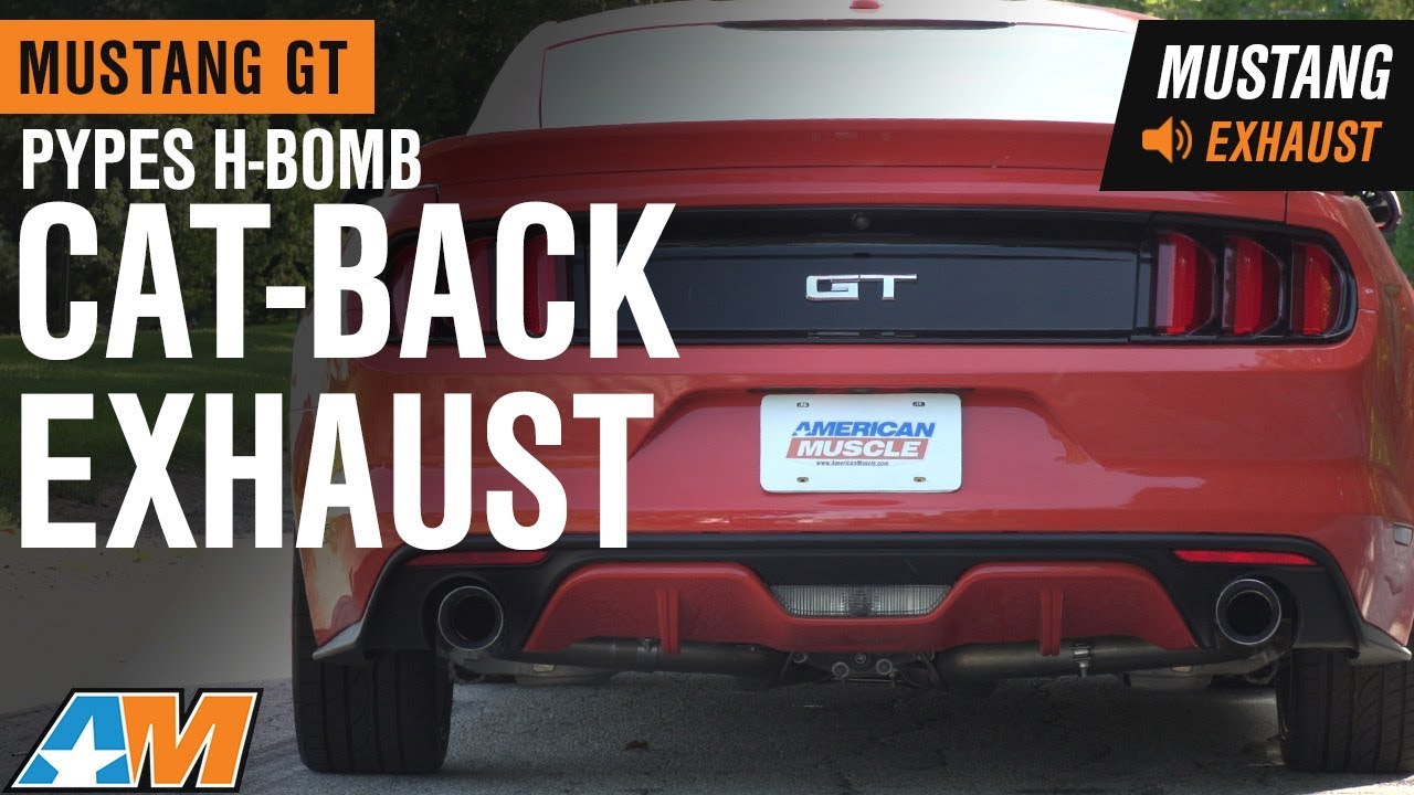 performance parts bmw 2015-2017 Mustang GT Fastback Pypes H-Bomb Cat-Back Exhaust (w/ Polished Tips) Sound Clip & Install