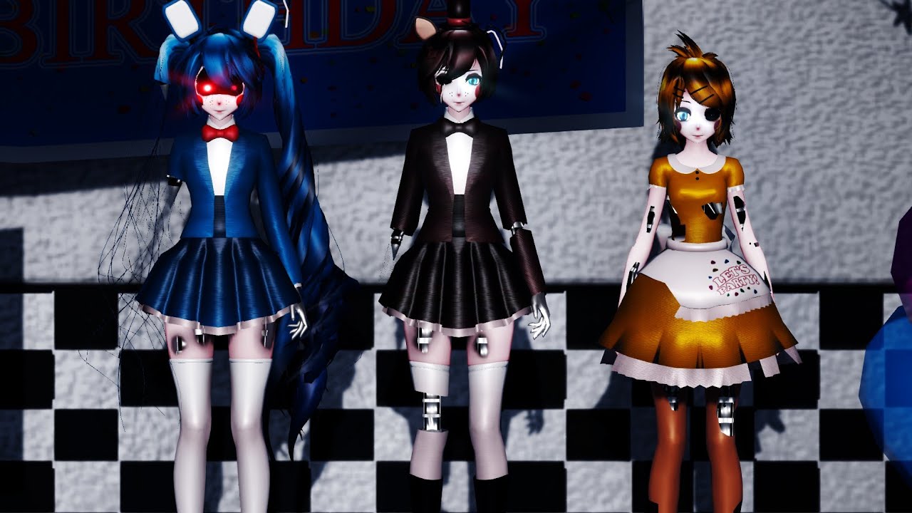 MMD x FNAM】•.¸Banana Song¸.• - YouTube