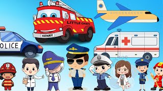 BELAJAR MENGENAL JENIS JENIS PROFESI PEKERJAAN I POLISI I DOKTER I PEMADAM KEBAKARAN I PILOT
