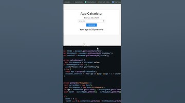 Create Age Calculator With Using Html Css & js || Calculate Age project with js