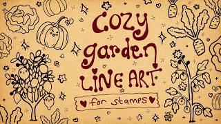 🌿 Cozy Garden Line Art for Procreate Stamps | Relaxing Drawing Process | Part 1 🌿 screenshot 4