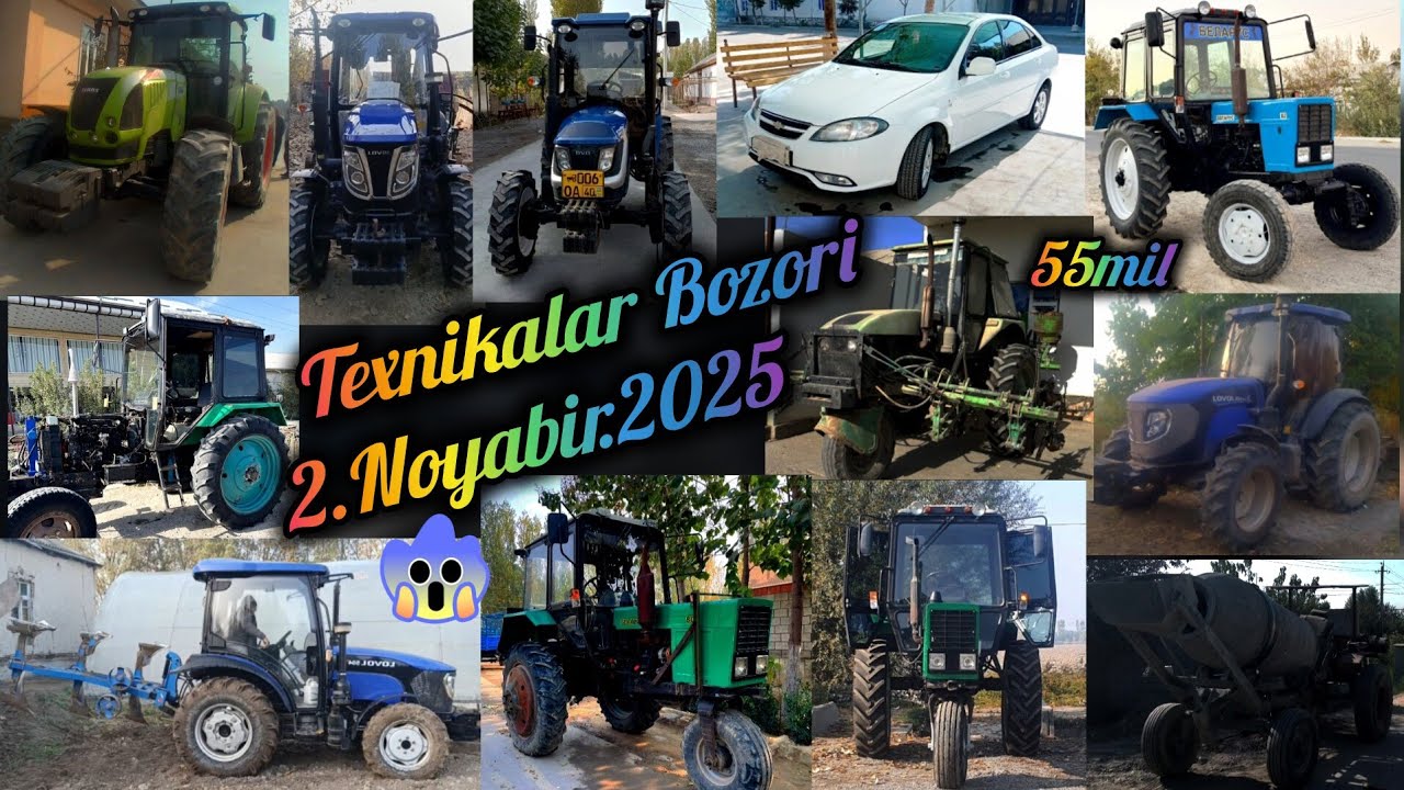 Texnika Bozori 2.Noyabir.2025 Mtz Ttz T40 Loval-504 854 Claas Arzon-630 T16 Meshalka Jentra Mashina