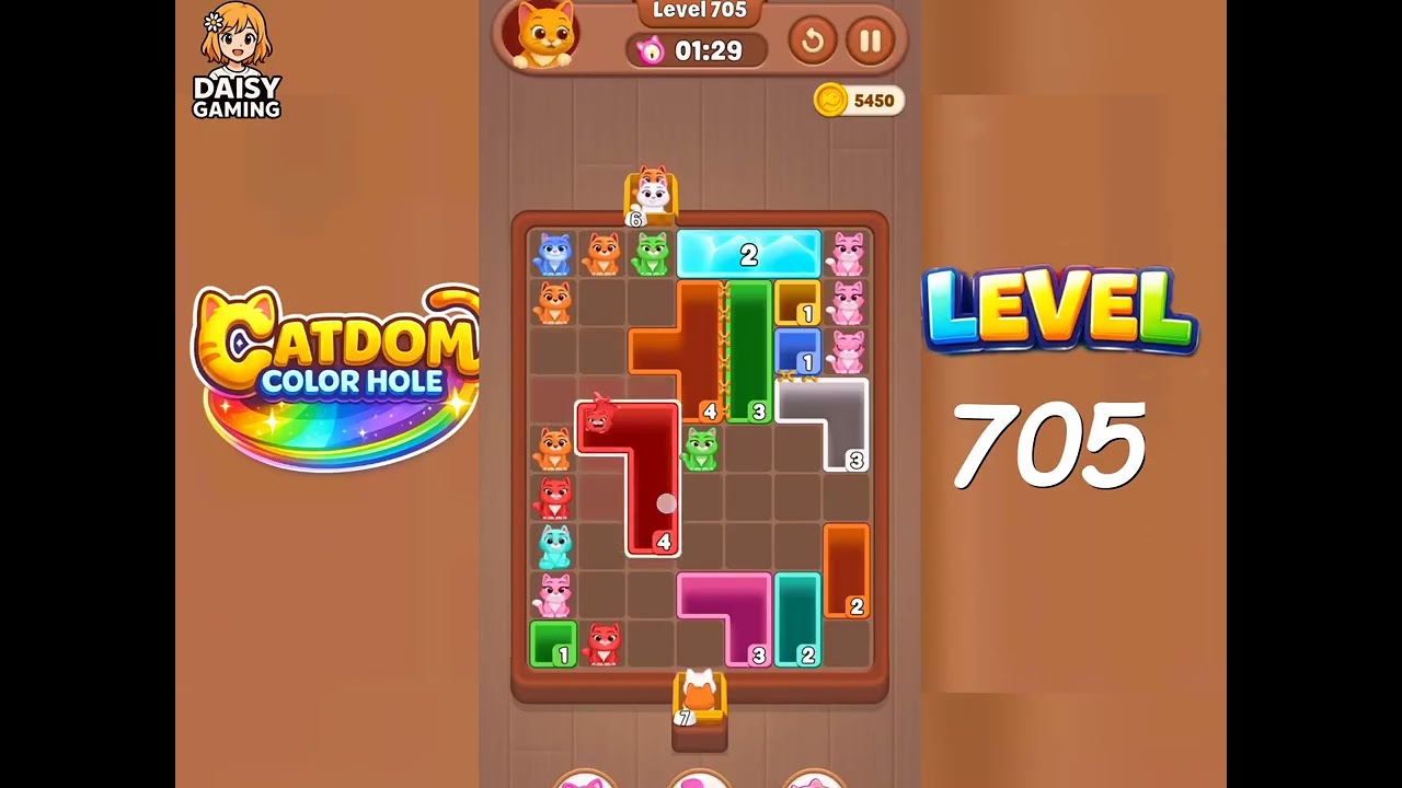 Catdom Color Hole Level 705 Walkthrough - YouTube