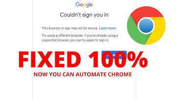 How to fix the sign-in issue in google chrome || [FIXED] This browser or app may not be secure|